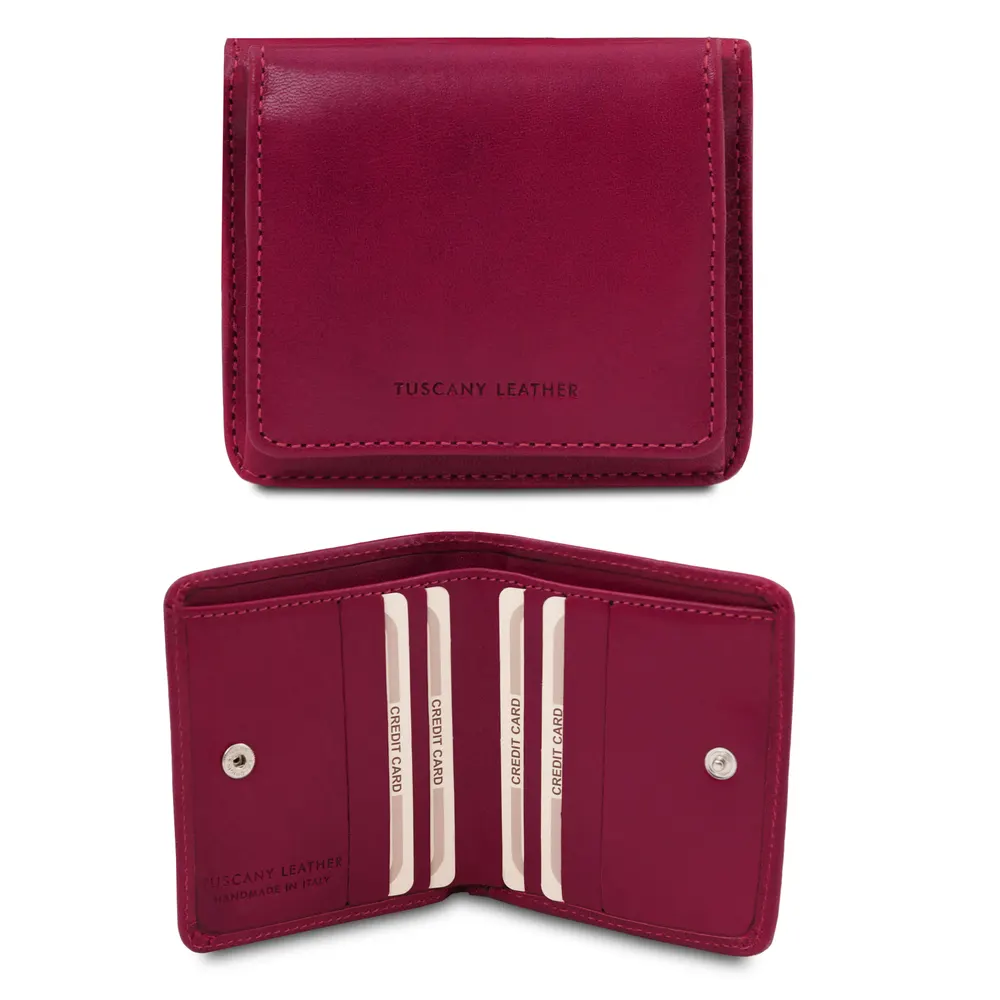 Exclusive leather wallet with coin pocket