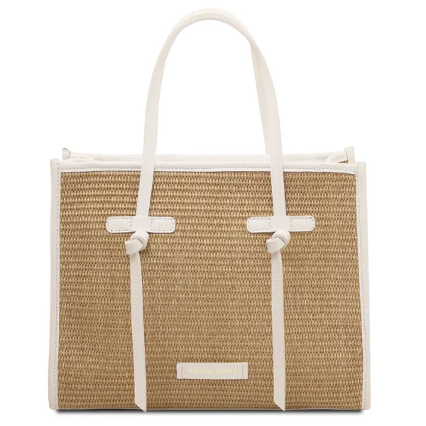 Frame Raffia Shoulder Bag