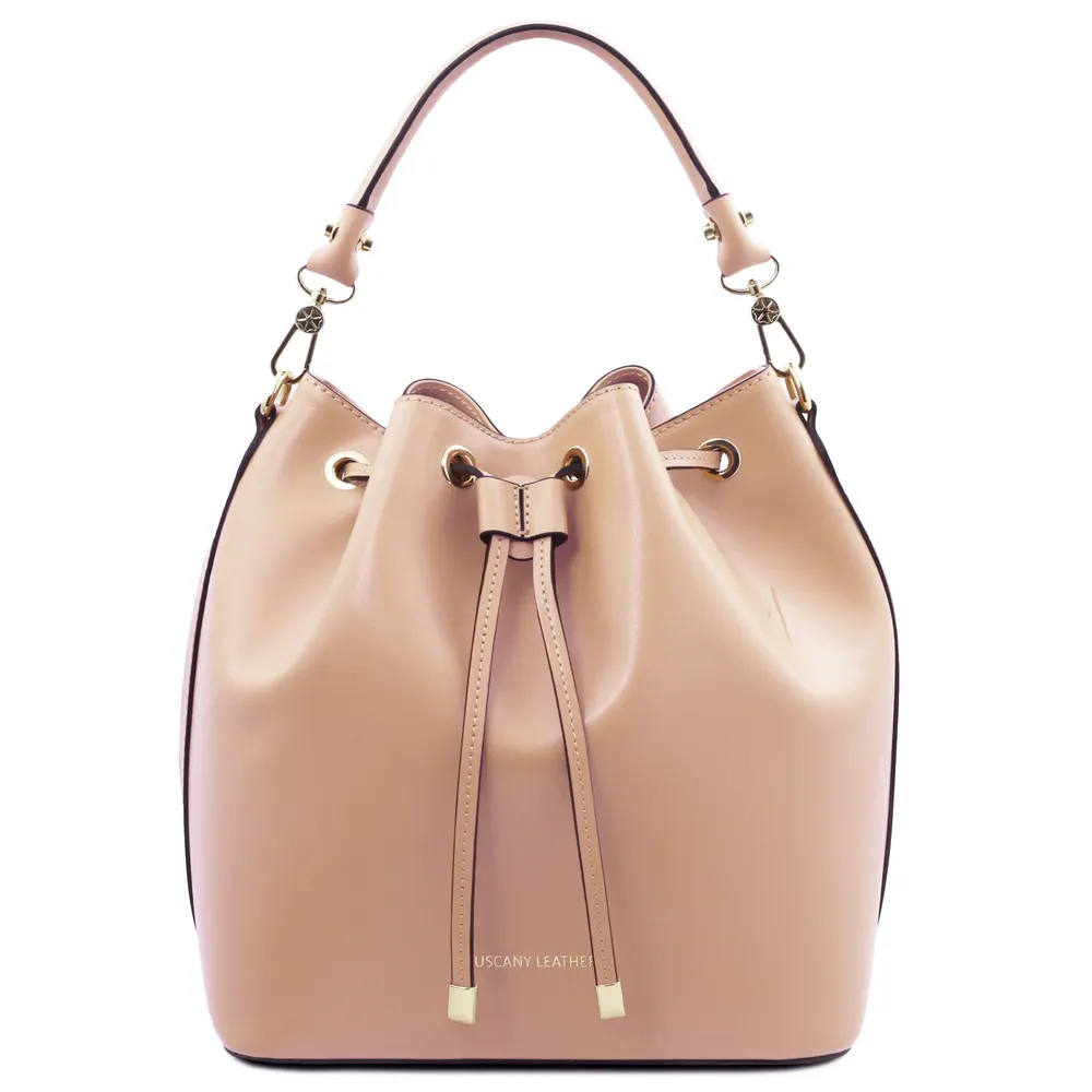 Vittoria Leather secchiello bag