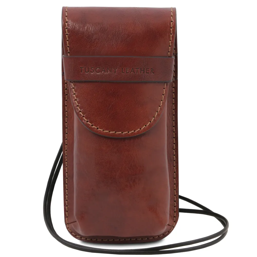 Exclusive leather eyeglasses/Smartphone holder Large size