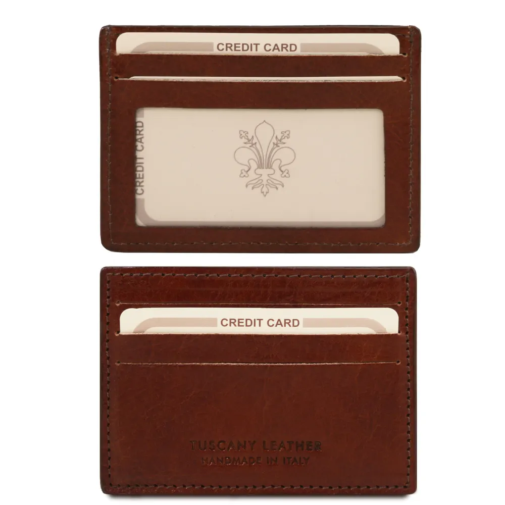 Exclusive leather credit/business card holder