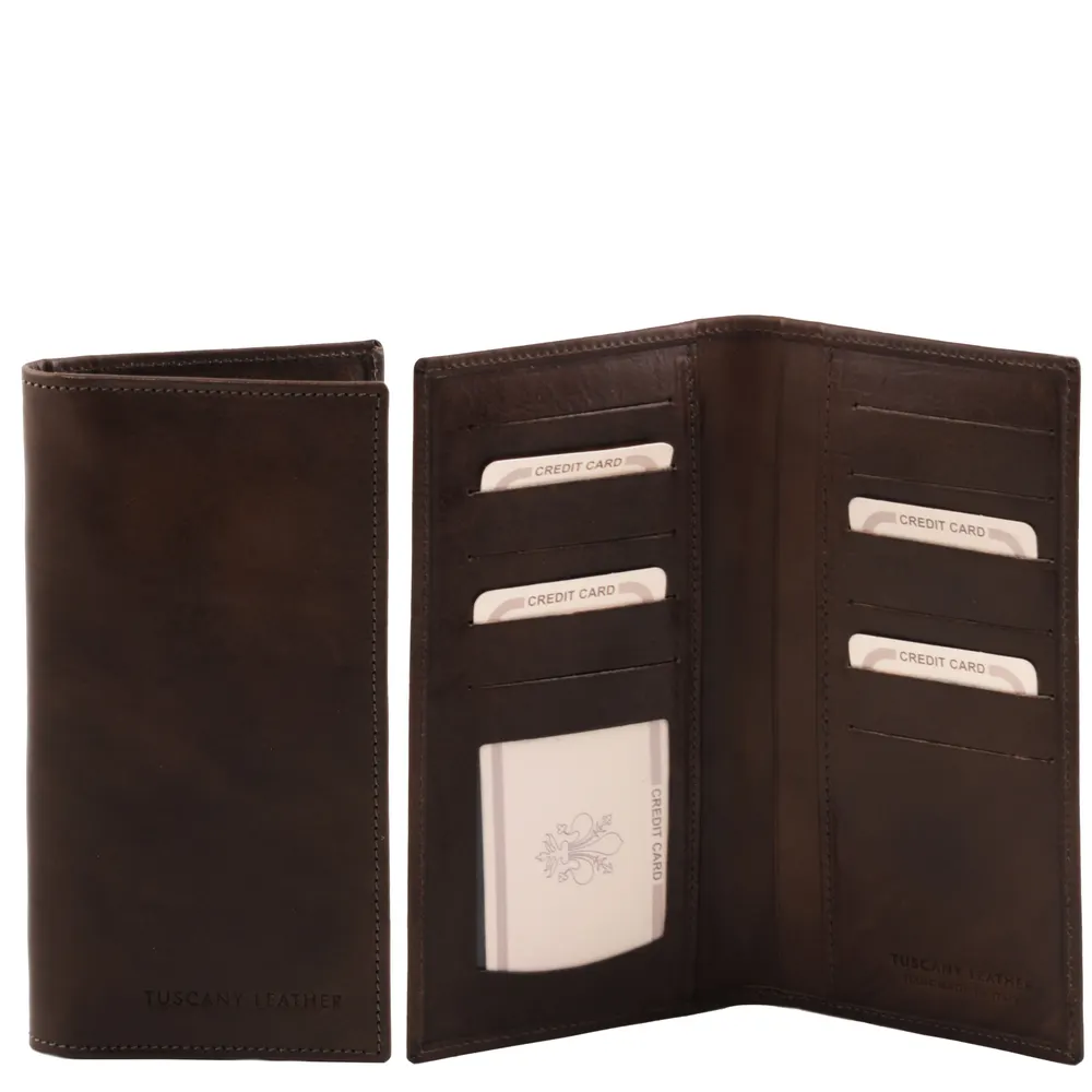 Exclusive vertical 2 fold leather wallet