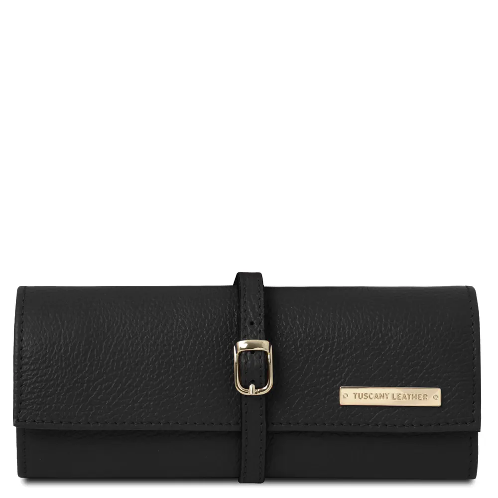 Soft leather jewellery case