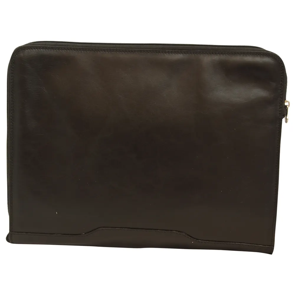 Leather portfolio- Black