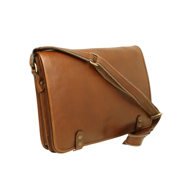 Calfskin Leather Messenger Bag