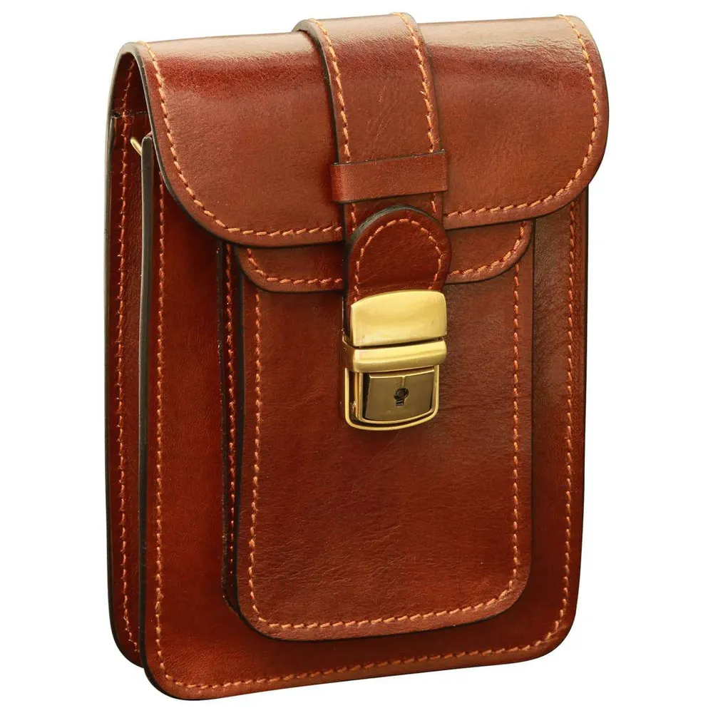 Leather Belt Pouch - Brown