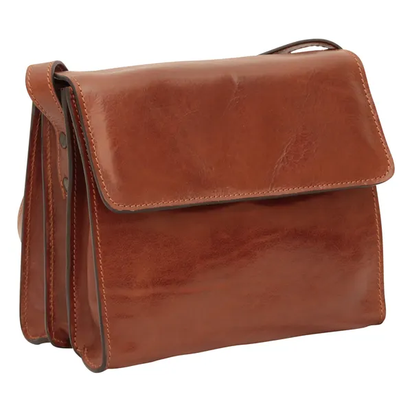 Full grain calfskin shoulder bag-Brown