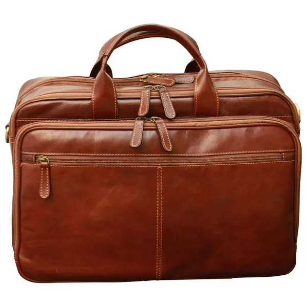 Leather computer briefcase