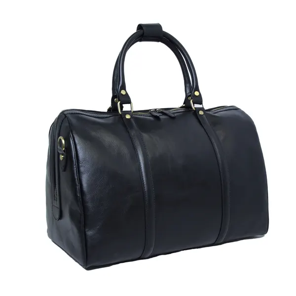 Full grain leather duffle bag