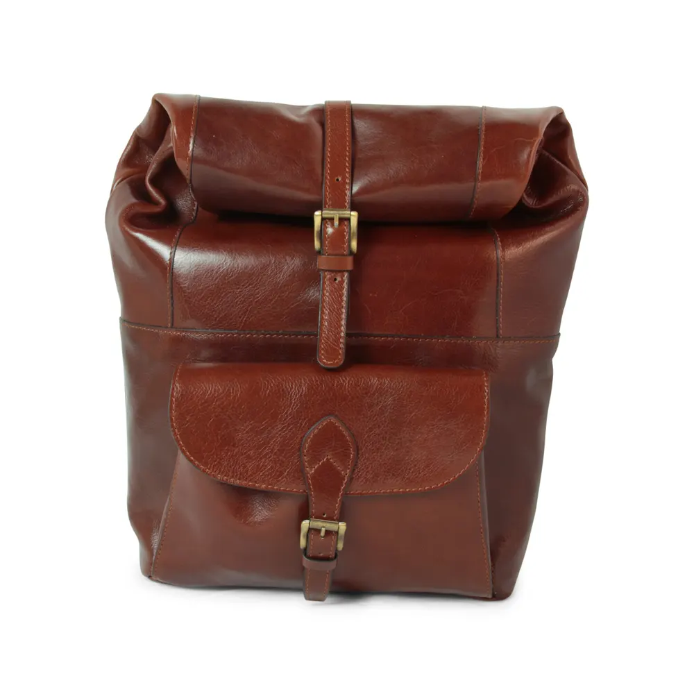 Full grain Leather backpack - Brown 