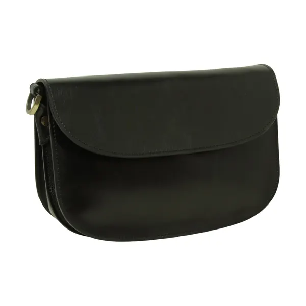 Two-sided shoulder bag in full-grain calfskin