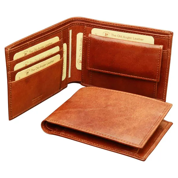 Leather wallet - Brown with RFID