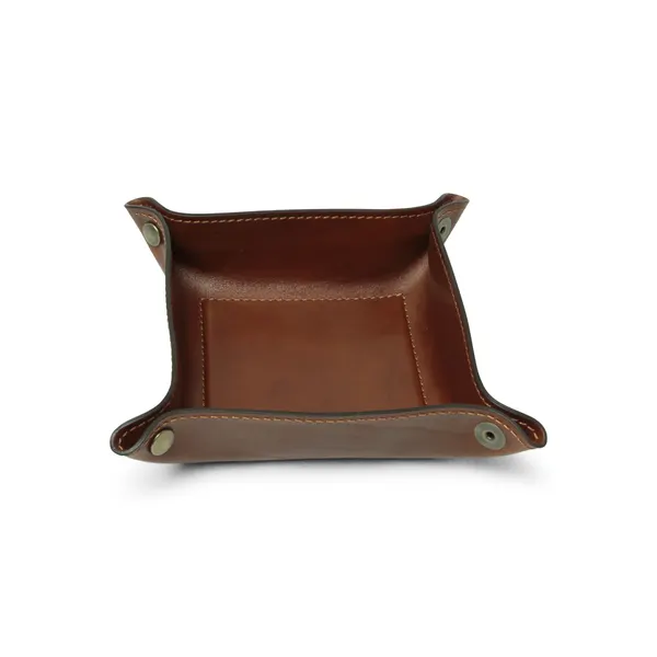 Full grain leather valet tray